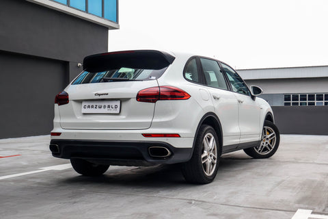 white SUV SLA porsche cayenne diesel singapore