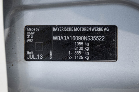 2013 USED BMW 3 SERIES 316I 1.6 AT D/AB 4DR ABS HID WBA3A16090NS35522 SNJ9125X
