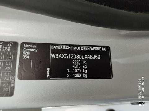 2012 USED BMW 520 WBAXG12030DX48969 SND2057L