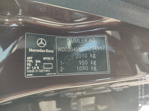 2012 USED MERCEDES BENZ C180 K WDD2040452A714967 SND2572R